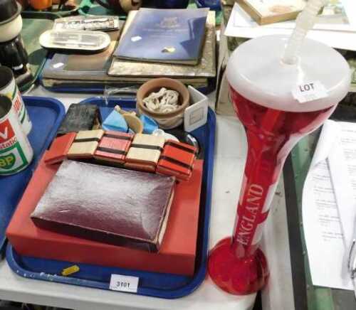 Miscellaneous household items, to include a large cup with straw, a Transformer, ceramics,...