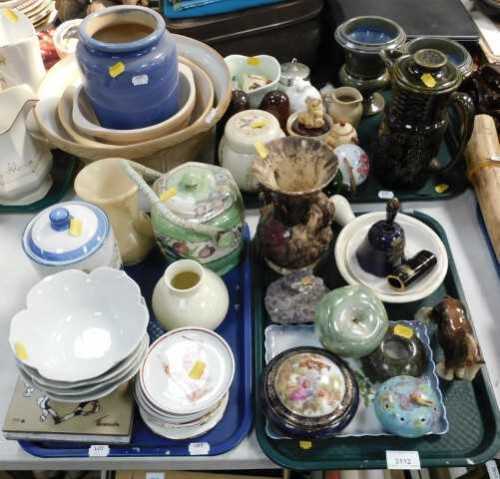 Ceramics, to include coffee pots, vases, small and large, ginger jars, lidded, bowls, small...