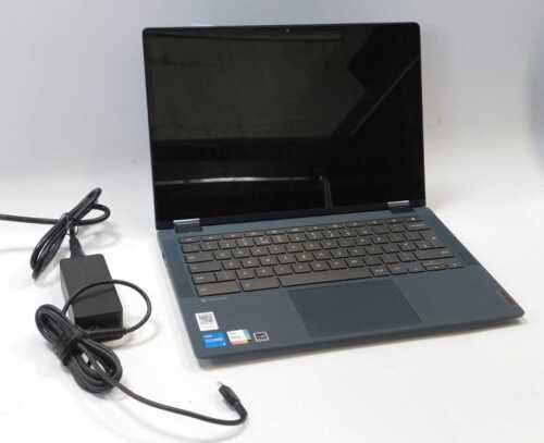 A Lenovo Flex 5 Chrome Book, 13.3", with touchscreen, core 15 processor and Intel Iris XE...
