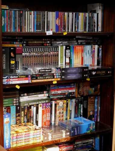 DVDs, to include Inspector Morse, Sharpe Collectors Edition, Black Adder, various country and...