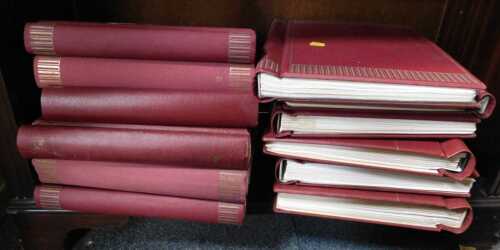 Various stamp albums, lacking contents.