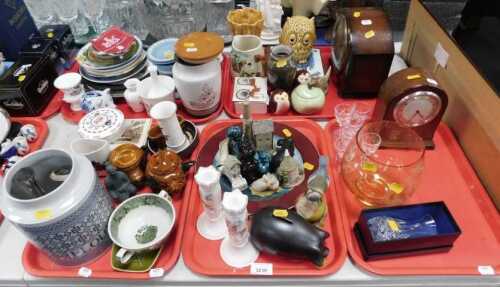 Ceramics, to include a Hornsea biscuit jar, Adams twin handled cup, Jasperware, small piggy bank,...