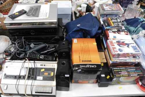 Electrical, audio and visual equipment, including a Humax duovisio PVR 92001 player, a Humax...