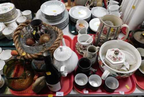 Ceramics and glassware, to include Hornsea cups, teapot, a large water jug, Crown Ming china...
