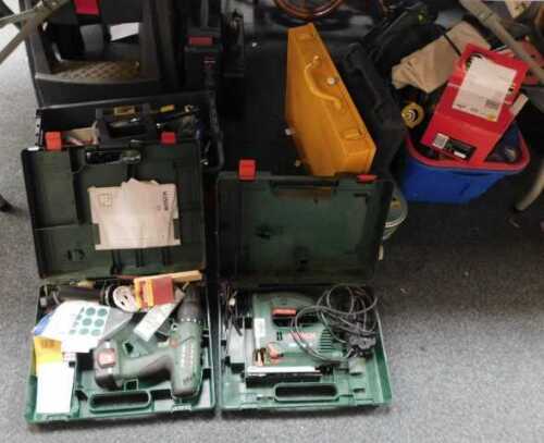 Tools, to include hand tools, steps, drills, etc. (contents under 1 table)