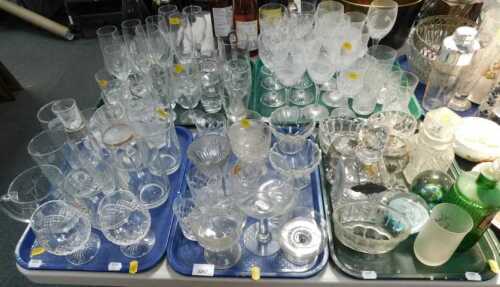 Glassware, to include pint glasses, champagne glasses, wine glasses, dessert glasses, etc. (5...