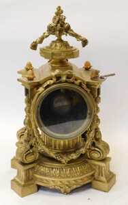 A late 19thC French Napoleon III style ormolu mantel clock, with an eight day movement striking... - 3