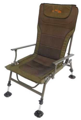 A Fox Duralite chair, with adjustable feet and arms.