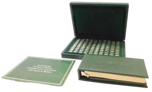 A John Pinches Limited 100 Greatest Cars silver miniature collection, boxed, with booklet.