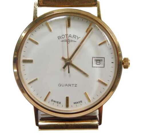 A gentleman's Rotary wristwatch, in a 9ct gold case, with an engraved inscription for 26 Years...