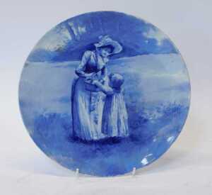 A group of British ceramics, including three Prattware style dishes, one entitled The Blind... - 9