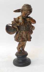 A gilt metal President swinging Diana mystery clock, in the form of a young woman in flowing... - 2
