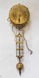 A gilt metal President swinging Diana mystery clock, in the form of a young woman in flowing... - 5