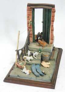 A North Light resin figure group titled The Doggy Household The Staffordshire at Home, limited... - 2