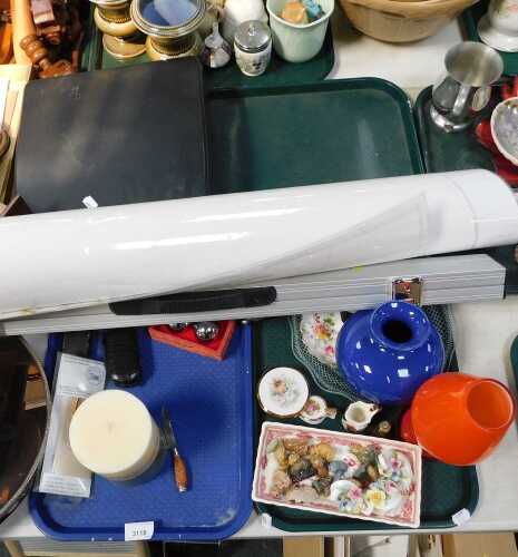 Miscellaneous items, to include a portable typewriter in case, Chinese exercise balls, a pair of...