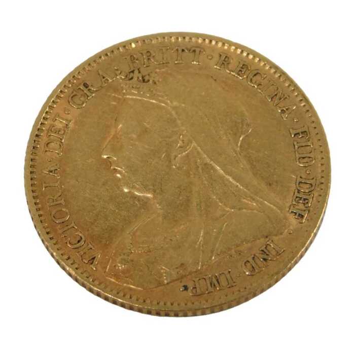 A Victorian gold half sovereign, 1900.