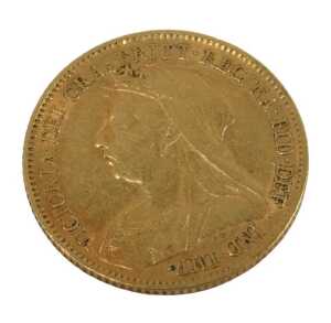 A Victorian gold half sovereign, 1900.
