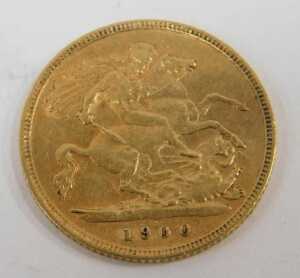A Victorian gold half sovereign, 1900. - 2