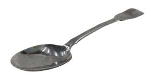 A William IV silver dessert spoon, Old English pattern, by Robert Wallis, London 1837, 22cm long,...