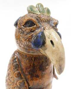 A late 20thC Martin Brothers style Studio pottery Wally bird, with removable head, in standing... - 6