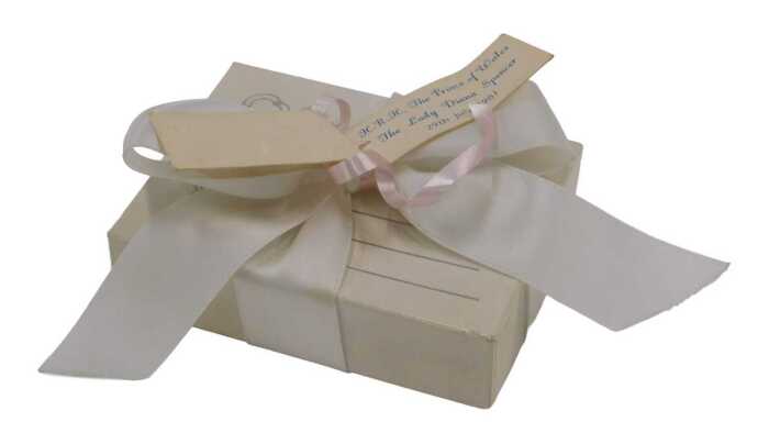 HRH The Prince of Wales and Lady Diana Spencer Interest. A piece of wedding cake, in outer box...