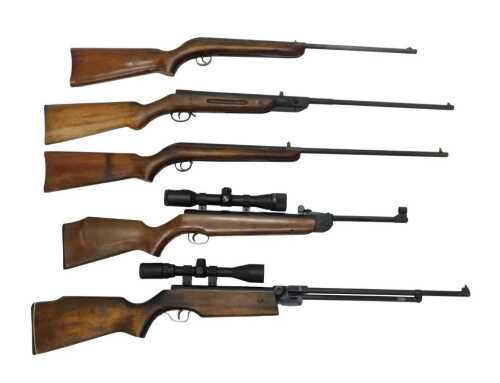Air rifles, to include a Webley Excel .22 air rifle, with a Walther 4x32 military pro telescopic...
