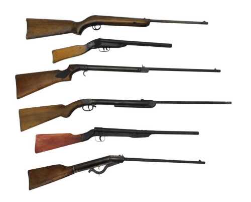Air rifles, to include a 1930s BSA .22 AF, together with other mid-20thC air rifles, etc. (5) A...