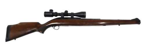 A BSA Air Sporter carbine .22 calibre, with a Hawke 15-6x44 Nite-Eye telescopic sight. A...