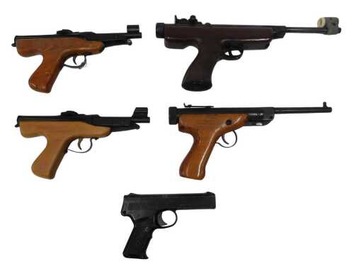 Air pistols, to include an original model 6 .177 calibre air pistol, with plastic grips,...