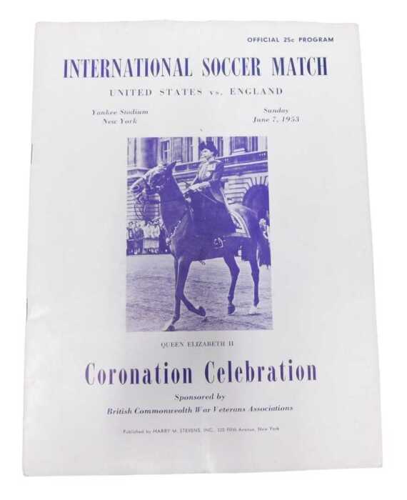 A football programme, International Soccer Match, United States vs England, Yankee Stadium New...