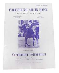 A football programme, International Soccer Match, United States vs England, Yankee Stadium New...