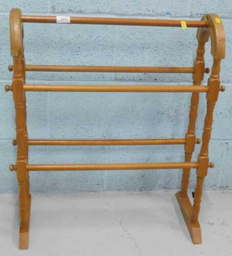 A freestanding clothes horse.