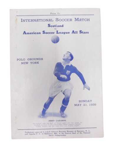 A football programme, Internation Soccer Match, Scotland vs American Soccer League All-Stars,...