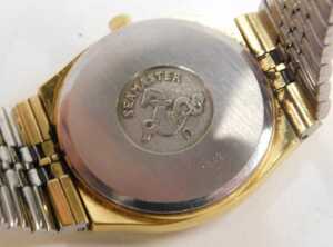 A gentlemen's Omega Seamaster quartz wristwatch, with 3cm diameter gold coloured face, marked... - 3