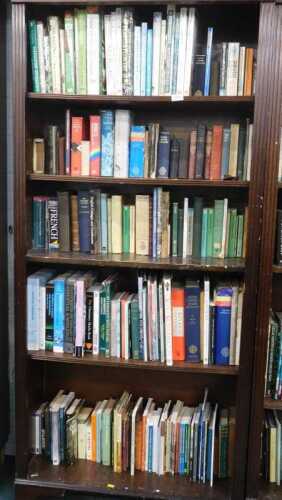 Books, fiction, non fiction, gardening, Encyclopaedia of Organic Gardening, Roget's English...