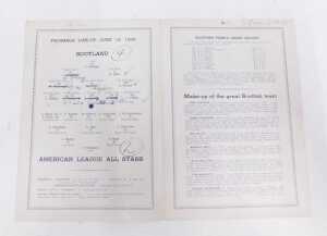 A football programme, International Soccer Match, Scotland vs American Soccer League All-Stars,... - 2