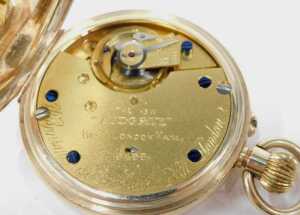 An Edward VIII JW Benson of London 9ct gold pocket watch, with white enamel Roman numeric dial,... - 4