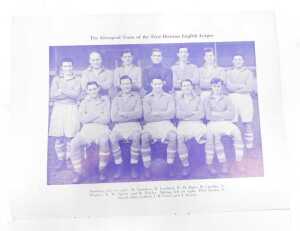 Football programmes, International Soccer Match Liverpool, of the first division English league,... - 2