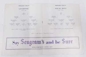 Football programmes, International Soccer Match Liverpool, of the first division English league,... - 3