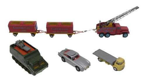 Various mid 20thC diecast vehicles, Corgi Toys Commer 5 ton flat bed, in cream and grey, 11cm...