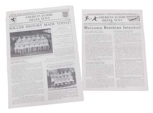 Football related ephemera, an American League Soccer News two sided programme, June 19th 1949,...