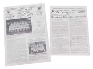 Football related ephemera, an American League Soccer News two sided programme, June 19th 1949,...
