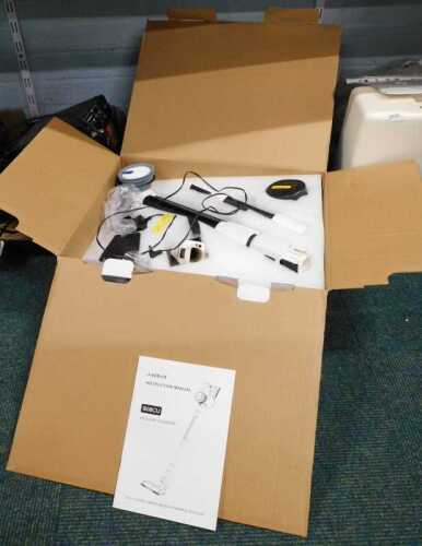 A boxed Jajibot B08CU 160w cordless vacuum cleaner.
