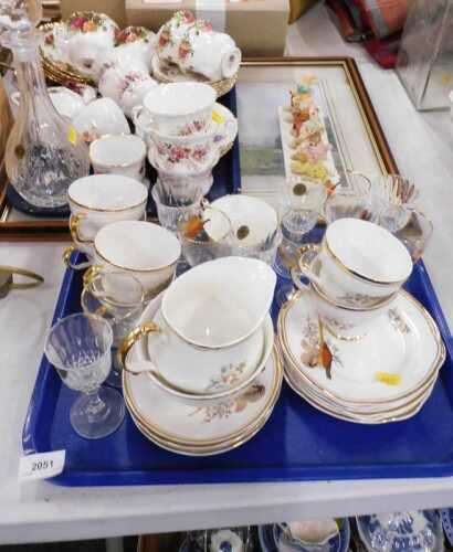 Various pottery and effects, Royal Albert Old Country Roses part tea service, another Lavender...