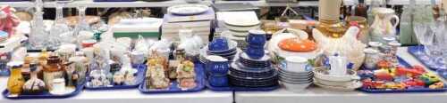 Various pottery and effects, collectable china, cottageware, decorative mugs, a quantity of...