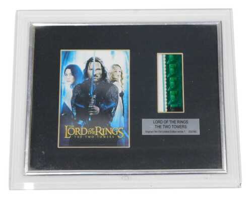 A Lord of The Rings The Two Towers original film cell, glazed, titled and framed, 26cm x 31cm.