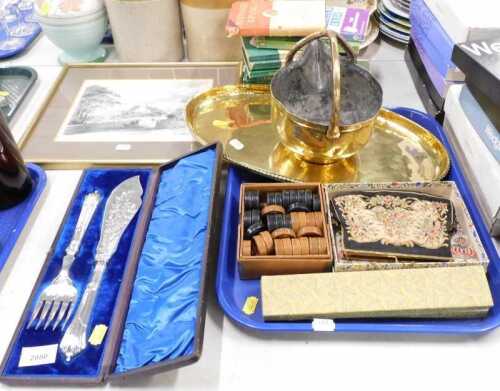 Silver plated ware, collectables, metalware, etc., various books, Kipling (Rudyard) Just So...