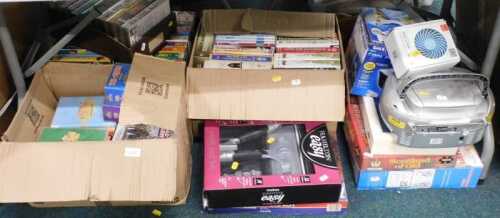 Various electrical items, videos, carry on videos, Hamilton Easy Making Painting Easy set, Cool...