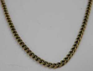 A 9ct gold curb link necklace, 70cm long, 14.4g. - 3