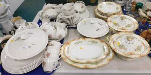 Various dinner services, a Royal Doulton Tumbling Leaves pattern part dinner service, to include...